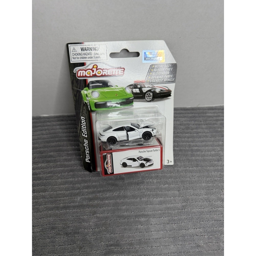 Majorette White Porsche Taycan Turbo (NIP New 2023)